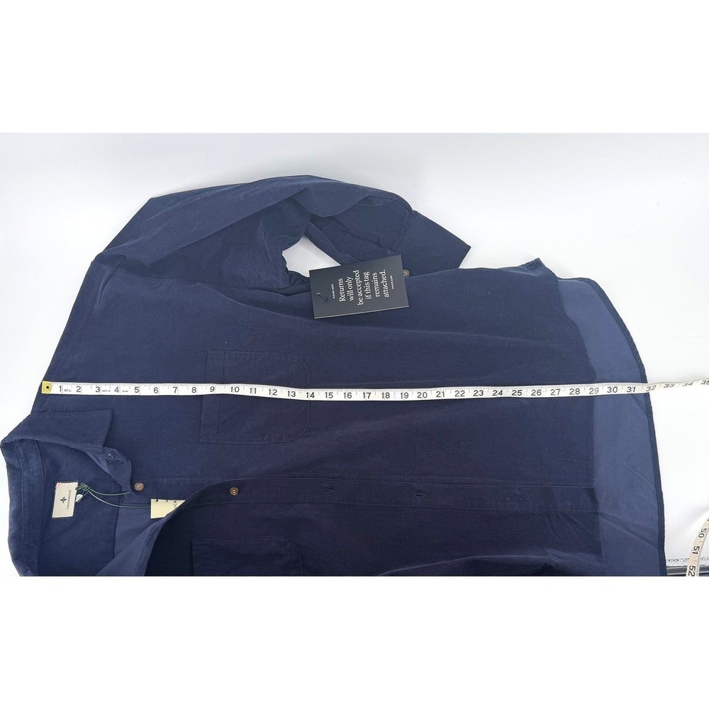 NWT Tuckernuck Navy Corduroy Oversized Button Down Shirt Elbow Patches XXL NEW - Picture 3 of 9